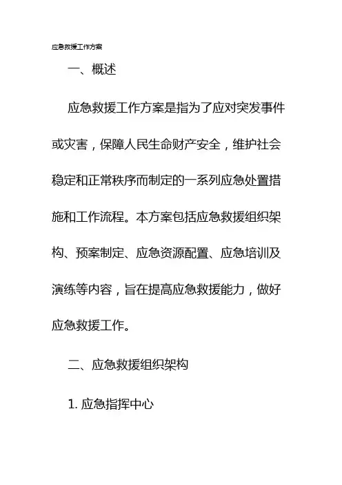 应急救援工作方案