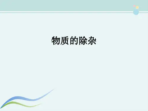 物质的除杂-完整版PPT课件
