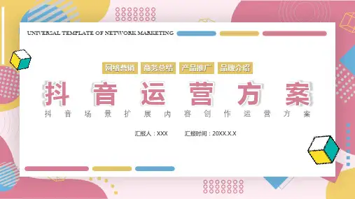 抖音运营方案PPT