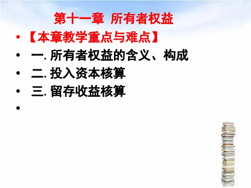 中级财务会计第11章所有者权益