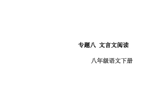人教统编版八年级下册语文作业课件 专题八 文言文阅读