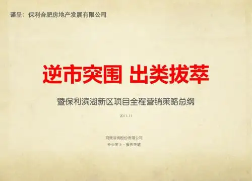 合肥保利滨湖新区项目全程营销策略总纲_186p_2011年11月_政治金融中心