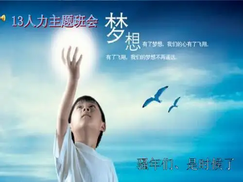 梦想主题班会ppt