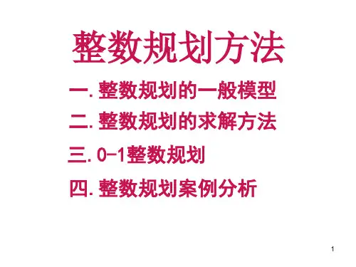 整数规划-模型资料