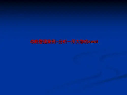 战略管理案例--分析一所大学的swot