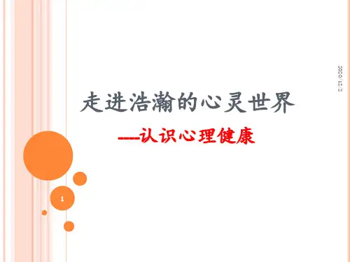 大学生心理健康教育第一讲 ppt课件