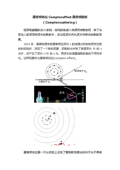 康普顿效应Comptoneffect康普顿散射（Comptonscattering）