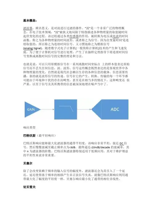 滤波器的基本概念及主要参数