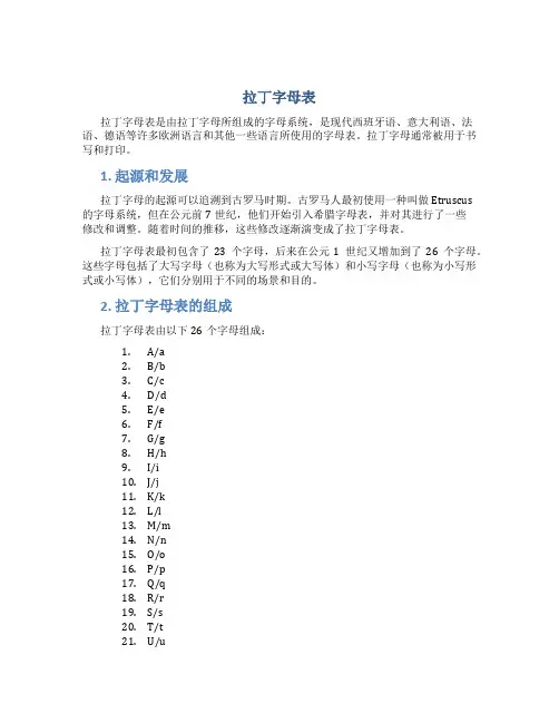 拉丁字母表