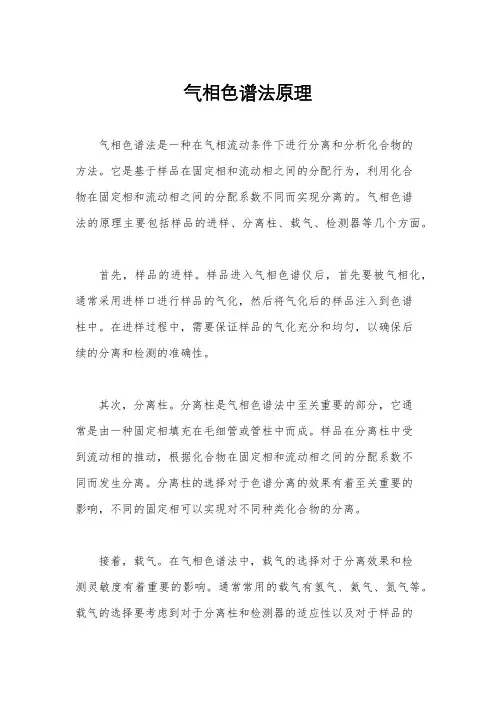 气相色谱法原理