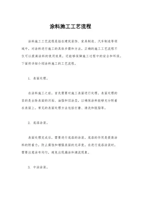 涂料施工工艺流程
