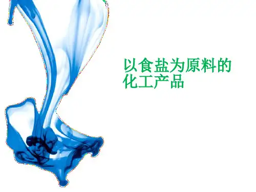 沪科版化学高一上册-2.1  以食盐为原料的化工产品 课件  