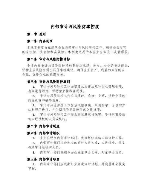 内部审计与风险防控制度