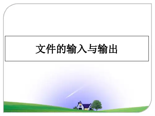 最新文件的输入与输出PPT课件
