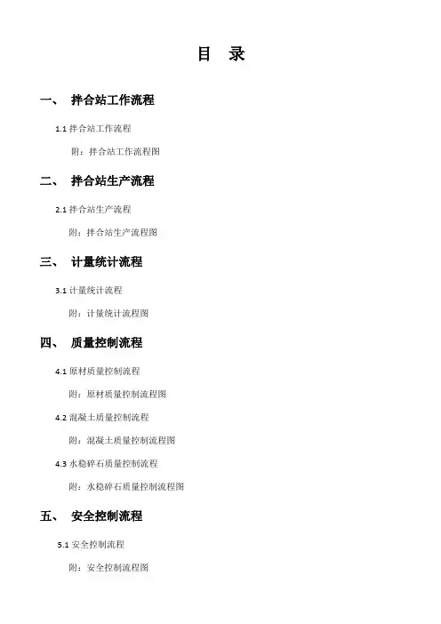 拌合站工作流程汇总