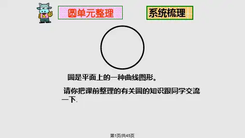六年级数学圆的整理和复习PPT课件