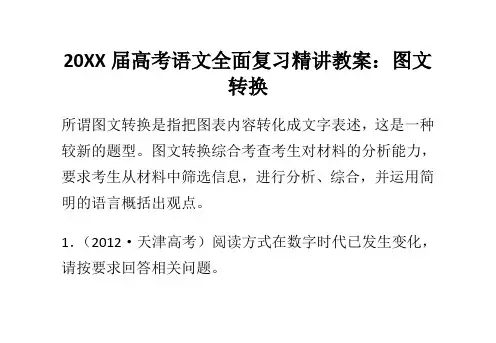 高考语文全面复习精讲教案图文转换