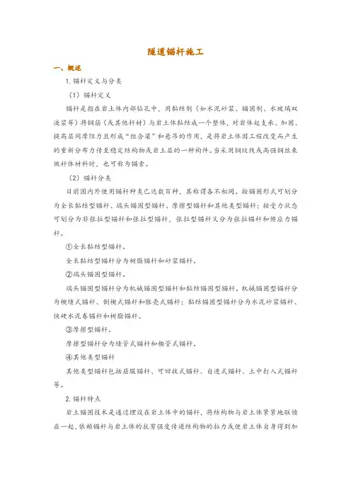 隧道锚杆施工
