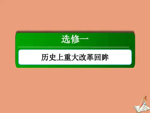 2021届高考历史大一轮总复习选修一历史上重大改革回眸专题整合提能课件新人教版