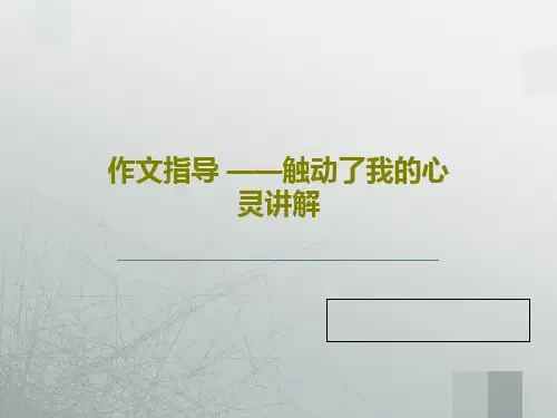 作文指导 ——触动了我的心灵讲解40页PPT