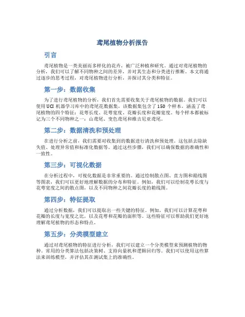 鸢尾植物分析报告
