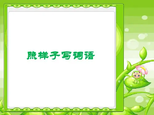 照样子写词语ppt课件