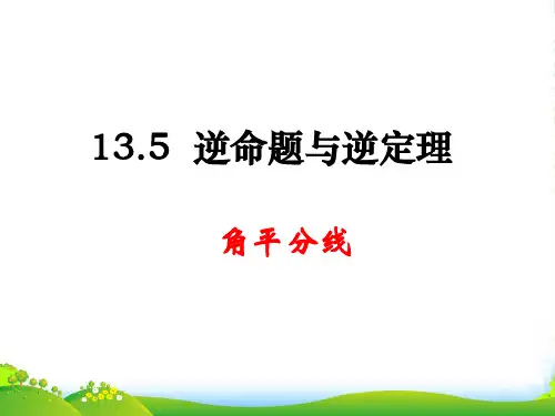 2022年华师大版八年级数学上册《角平分线》优质课课件(共10张PPT)