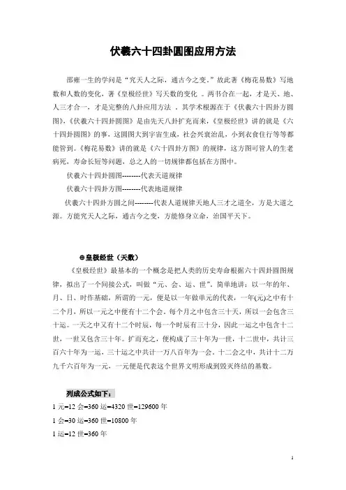 六十四卦方圆图应用方法讲解