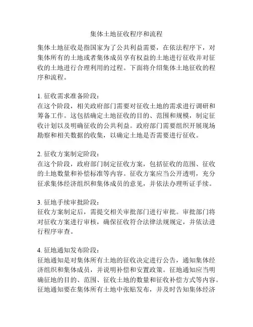 集体土地征收程序和流程