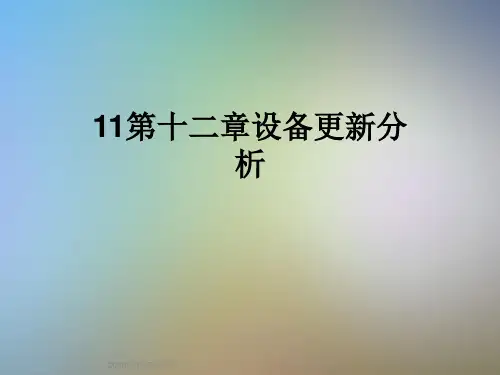 11第十二章设备更新分析