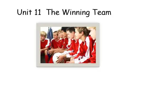 the winning team公开课课件教案教学设计