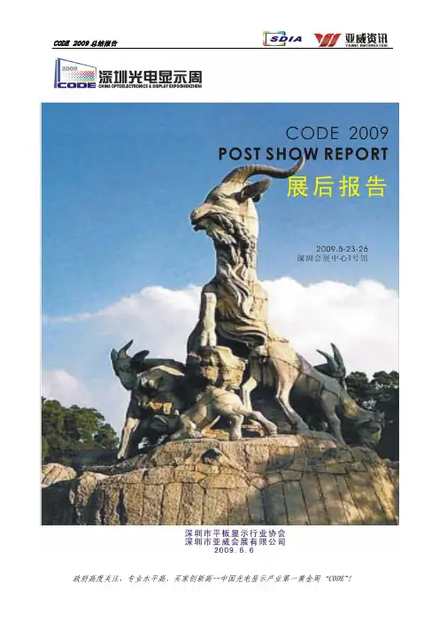 CODE2009总结报告政府高度关注，专业水平高、买家创新高--中国光电...