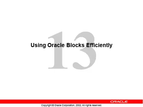 Oracle 9i 数据库性能调优技术-les13