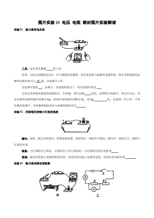 图片实验16电压电阻教材图片实验解读(原卷版+解析)