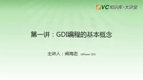 GDI GDI 从入门到精通-第一讲资料