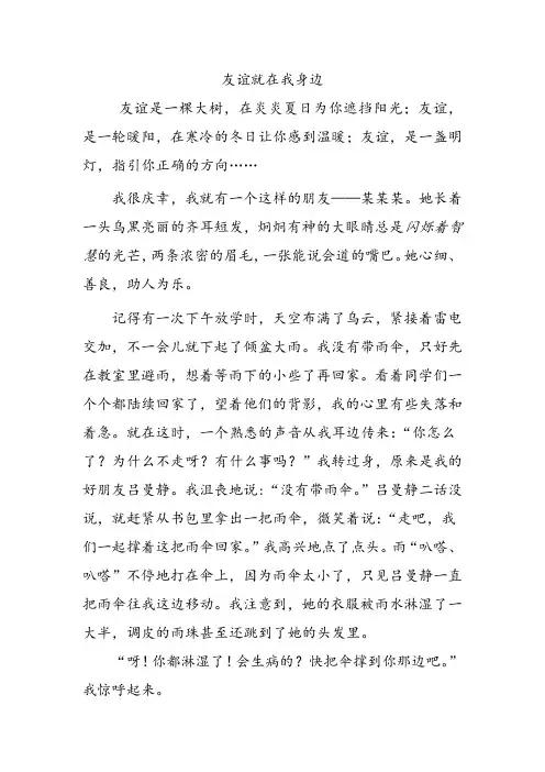 友谊就在我身边