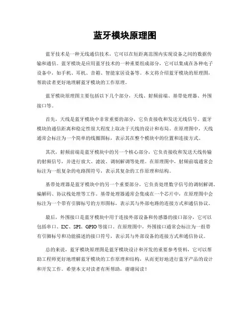蓝牙模块原理图