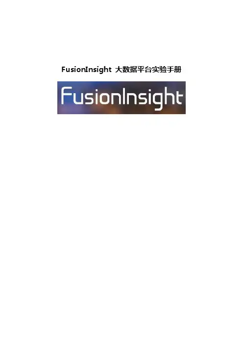 FusionInsight大数据平台实验手册
