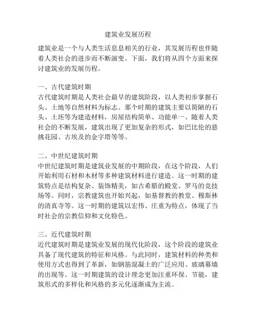 建筑业发展历程