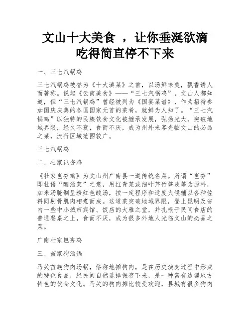 文山十大美食 ,让你垂涎欲滴吃得简直停不下来