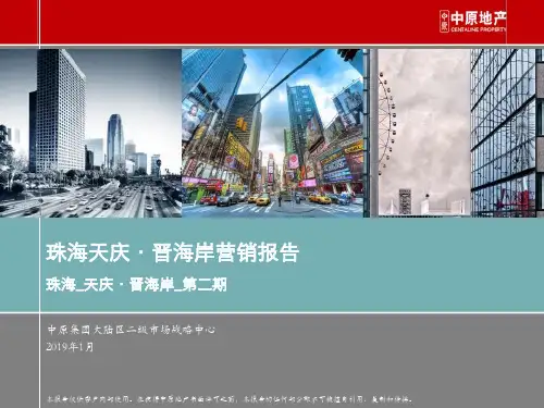 国内标杆地产集团  _营销策划 _中原_珠海_天庆·晋海岸  营销报告V1.0