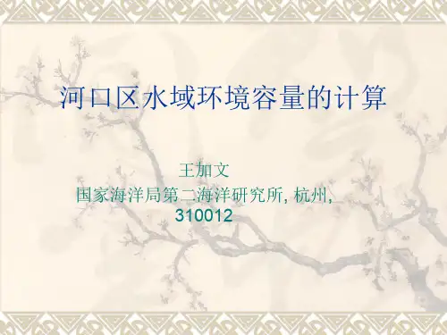 河口区水域环境容量的计算-17页文档资料