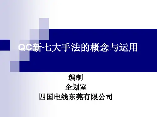 新QC七大手法的概念与应用PPT资料34页