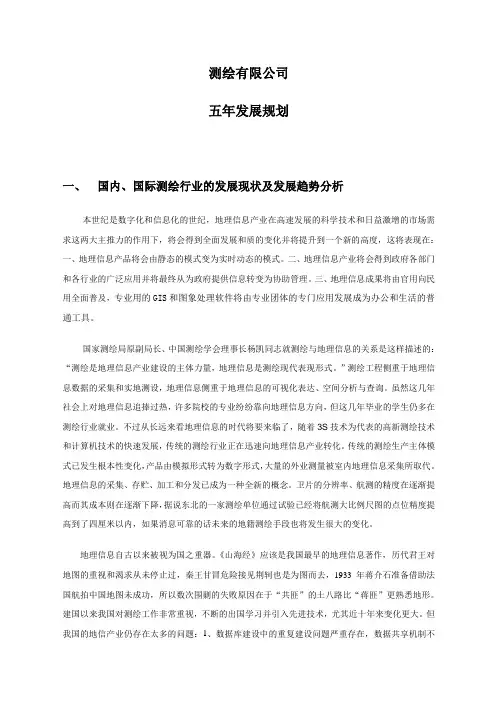 公司五年战略规划