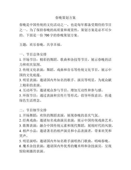 春晚策划方案