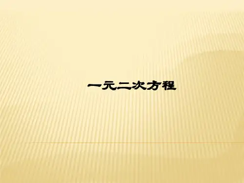 一元二次方程 初中九年级数学教学课件PPT 人教版