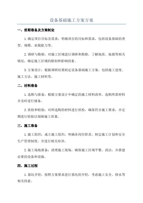 设备基础施工方案方案