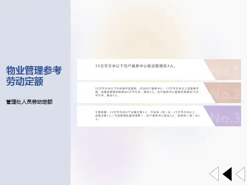 物业管理参考劳动定额