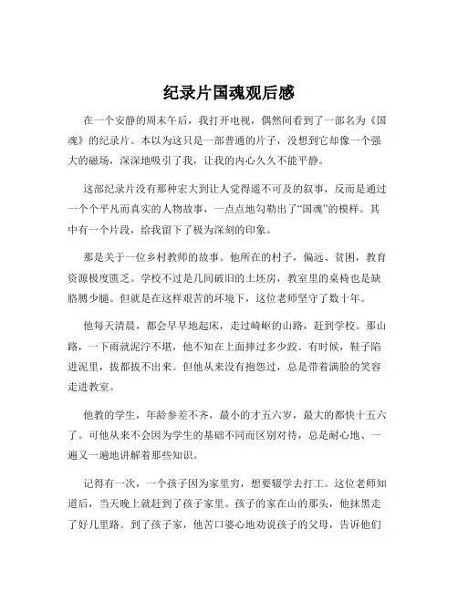 纪录片国魂观后感