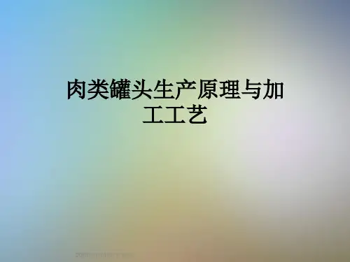 肉类罐头生产原理与加工工艺